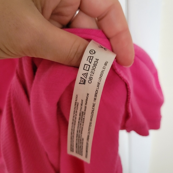 Anthropologie Saturday Sunday Addy Ribbed Midi Dress Belted Waist Tie Pink - Picture 5 of 5